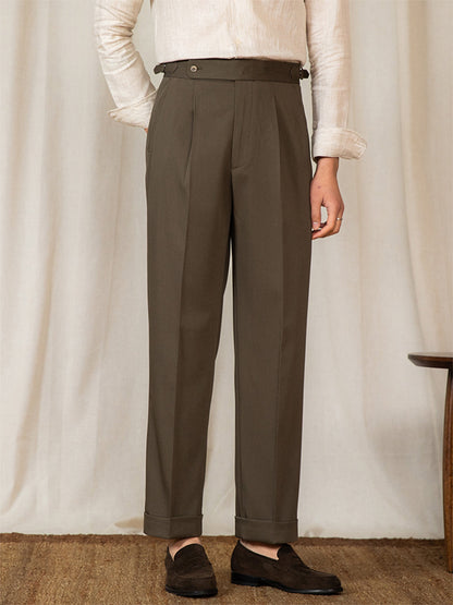 Pleated Straight Trousers Stockholm