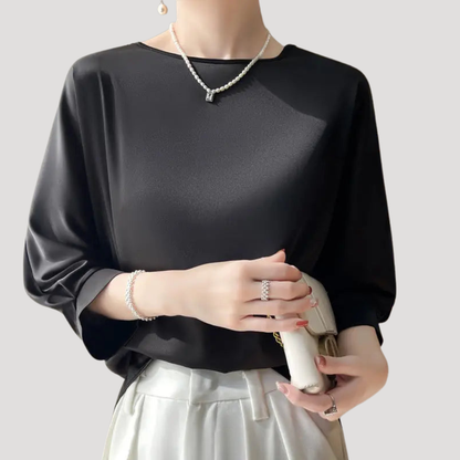 Women’s Satin Long Sleeve Smart Top