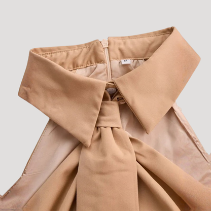 Women’s Elegant Halter Neck Tie Blouse