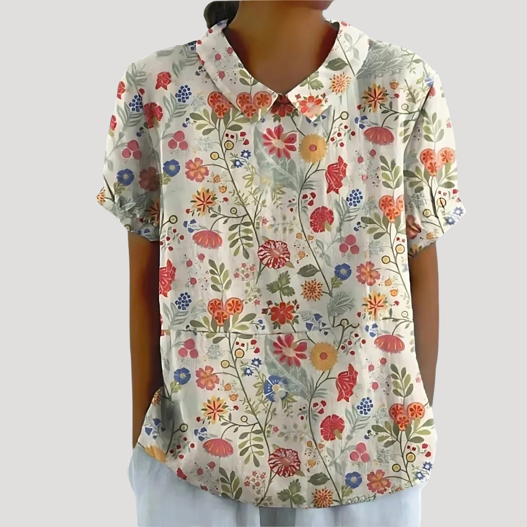 Women's  Elegant Floral Collar Blouse