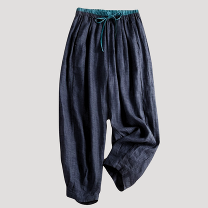 Women’s Linen Wide Leg Drawstring Trousers