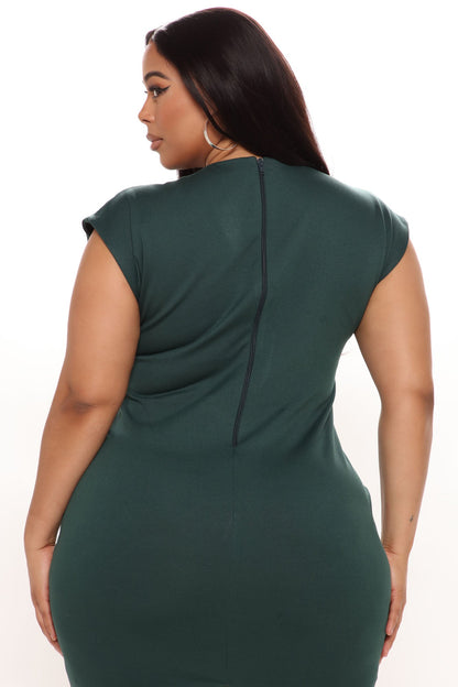 Sculpting Midi Dress CEO - Emerald