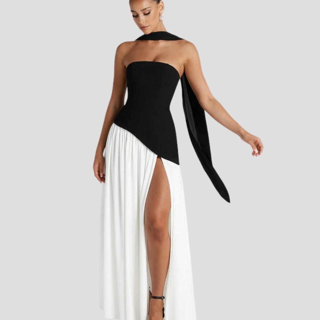 Elegant Strapless Pleated Maxi Dress for Prom and Evening Events