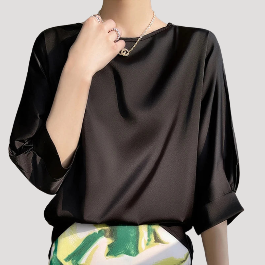 Women’s Satin Long Sleeve Smart Top