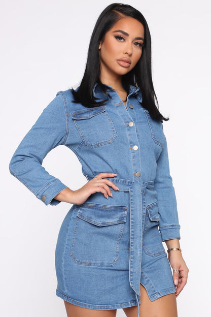 Mini Dress Make No Mistake - Medium Wash