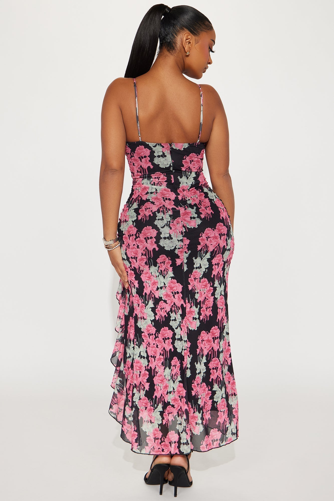 Maxi Lace Dress - Black/Combo