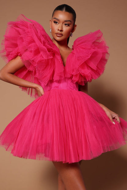 Delaney Mini Tulle Dress - Pink
