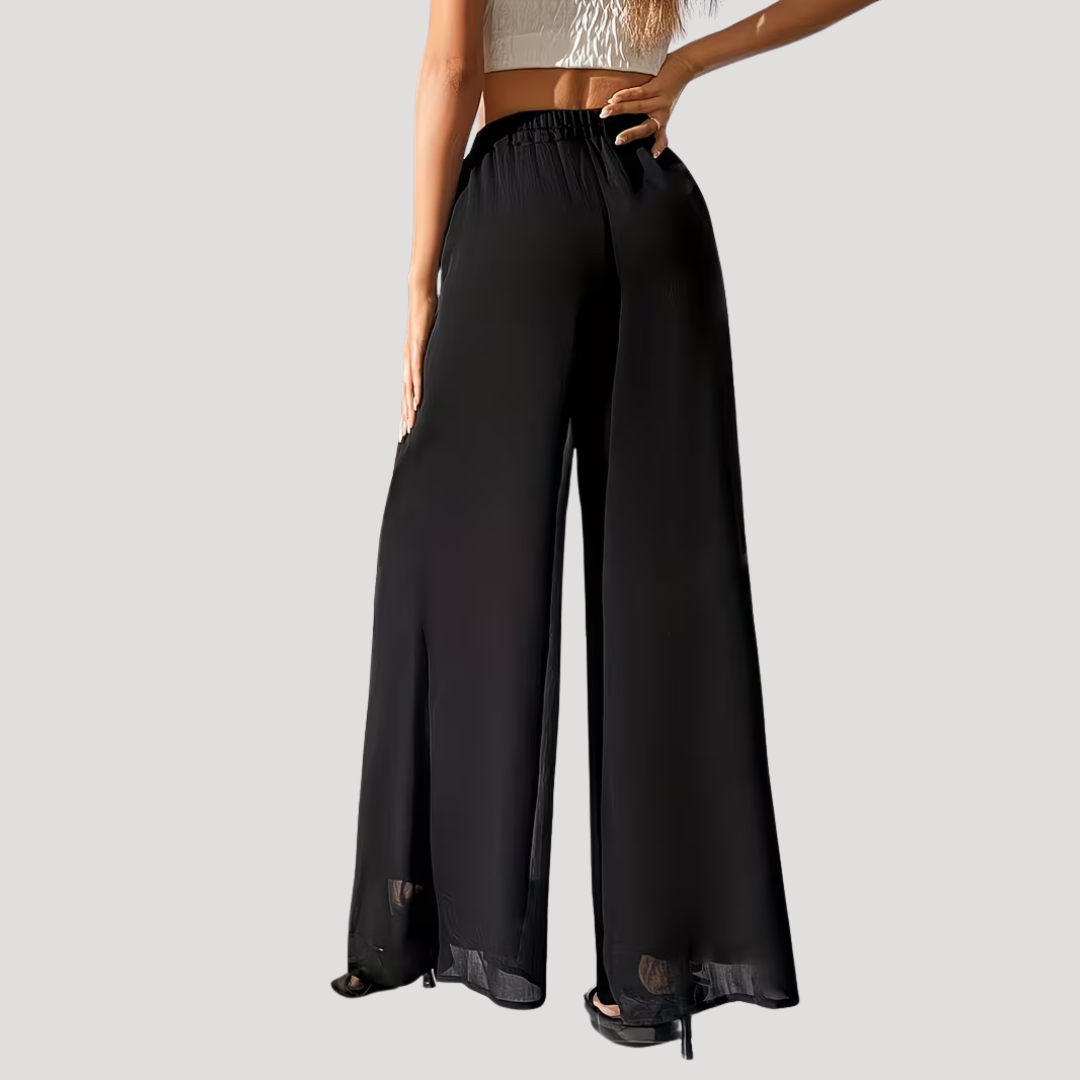 Women’s High Waist Wide Leg Summer Flowy Trousers