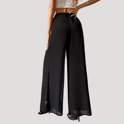 Women’s High Waist Wide Leg Summer Flowy Trousers