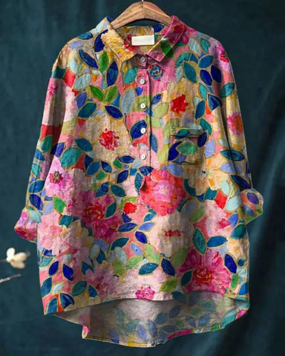 Edwina | Button-Up Bloom Blouse
