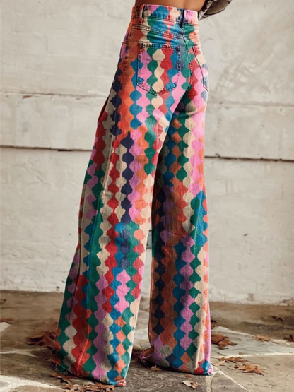 NADINA - BOHEMIAN WIDE-LEG TROUSERS