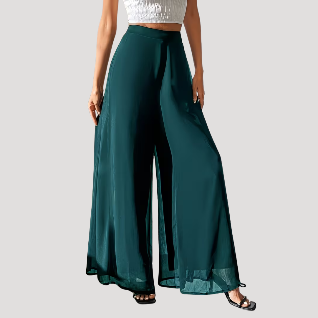 Women’s High Waist Wide Leg Summer Flowy Trousers
