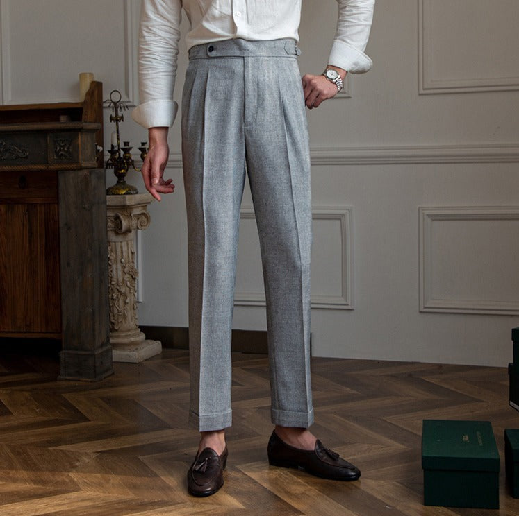 St Ives Checked Flannel Trousers