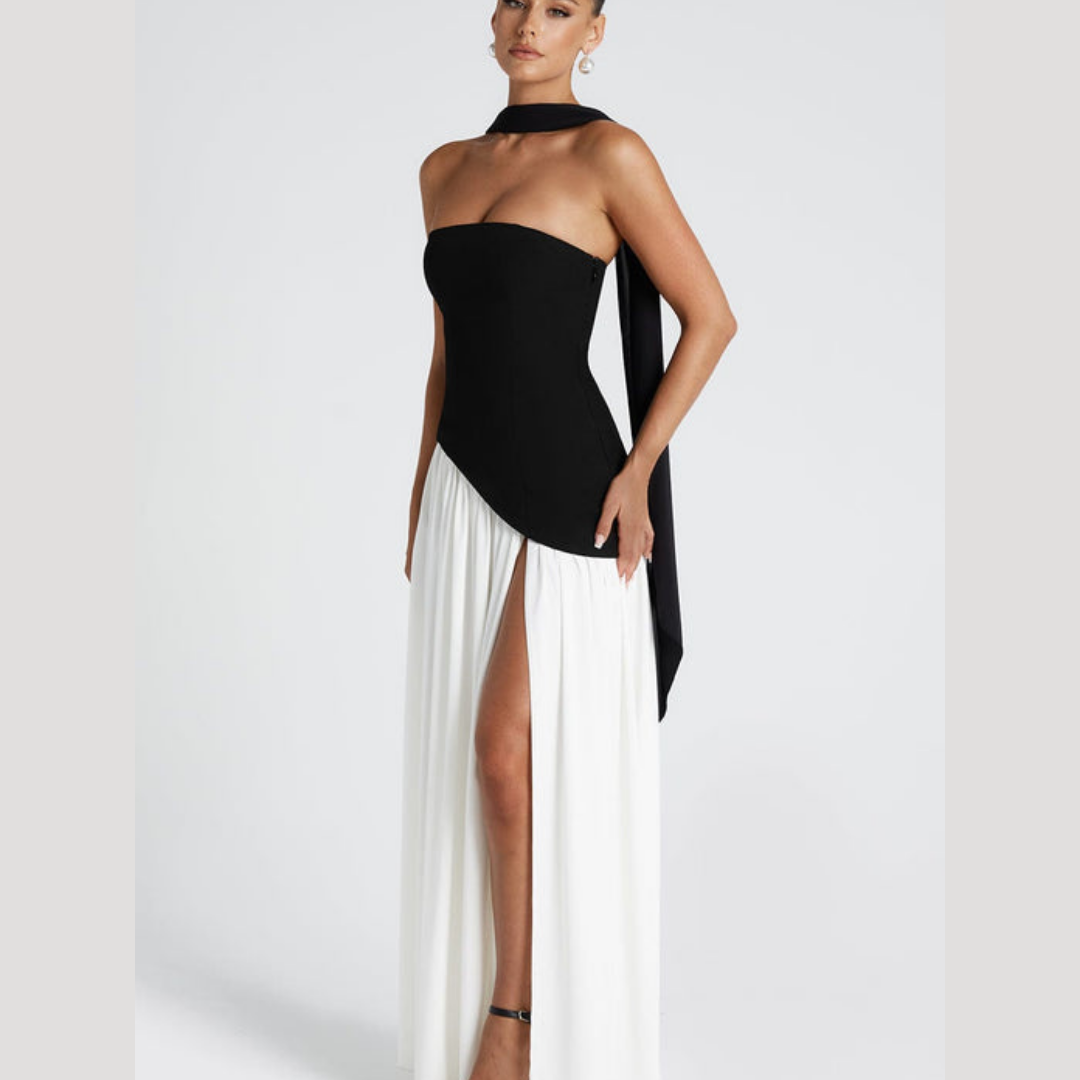 Elegant Strapless Pleated Maxi Dress for Prom and Evening Events
