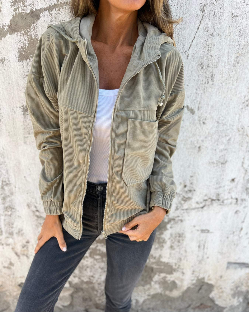 Danna™ | Corduroy Hooded Jacket
