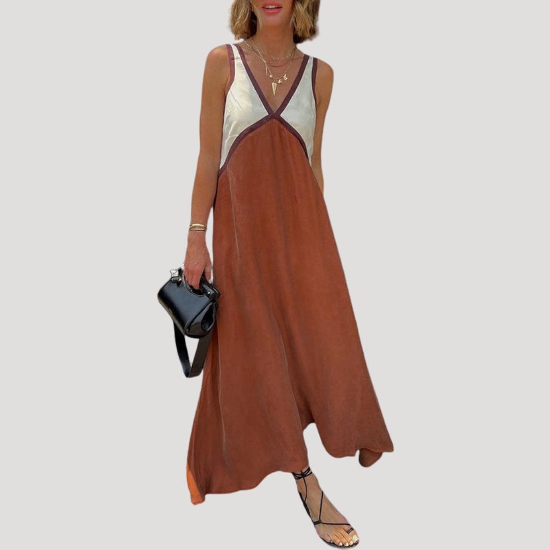 Flowy Sleeveless Summer Maxi Dress