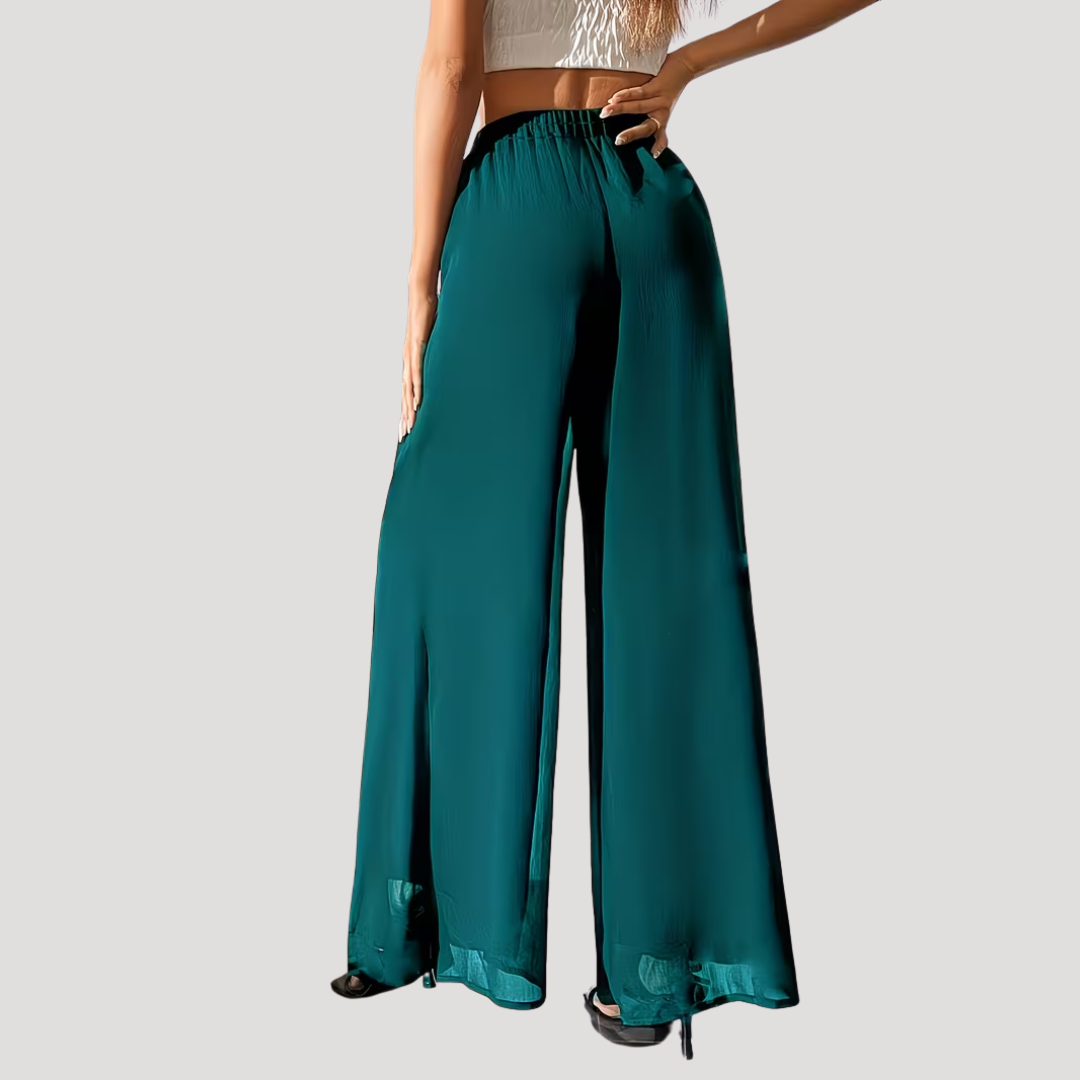 Women’s High Waist Wide Leg Summer Flowy Trousers
