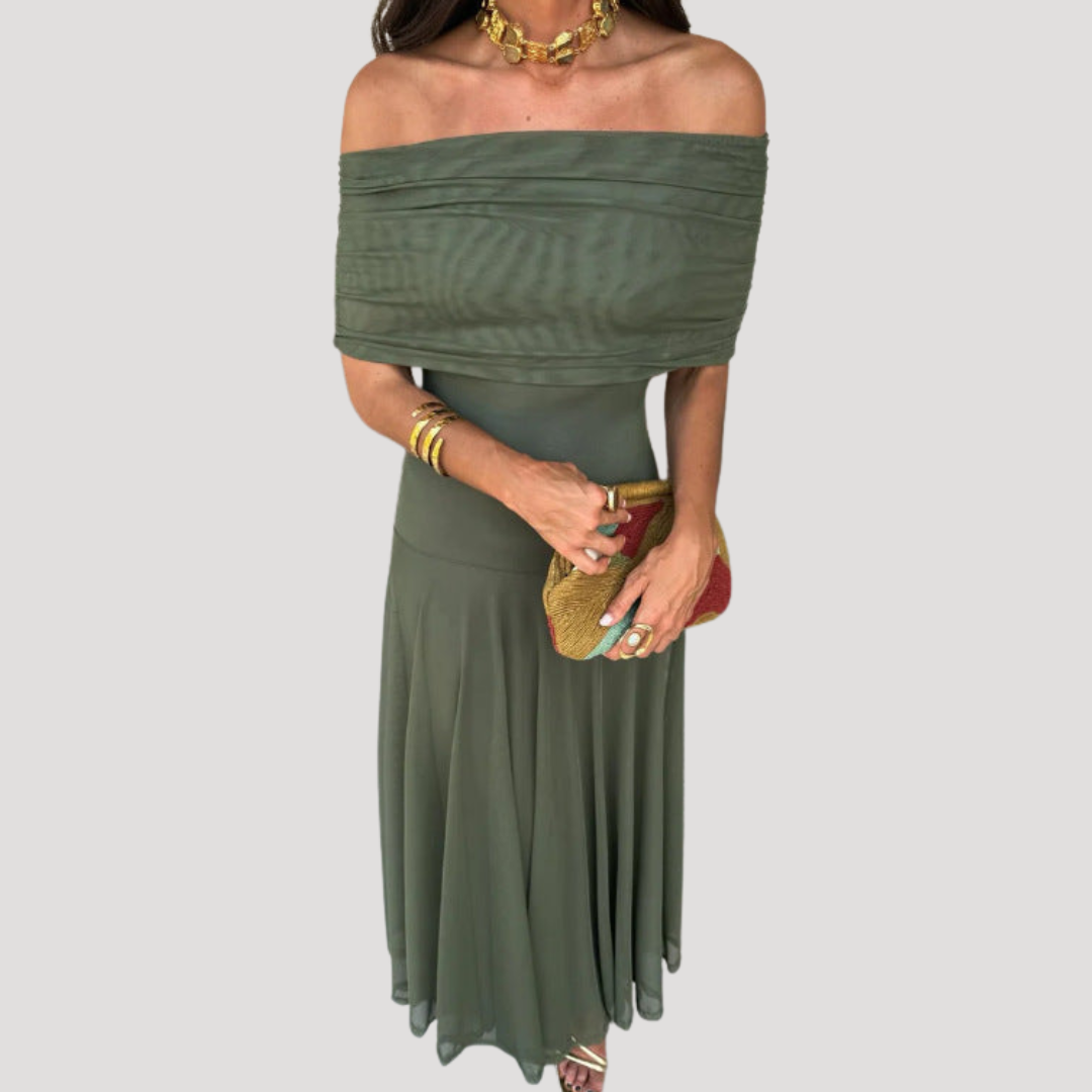 Women’s Elegant Off Shoulder Evening Maxi Dress