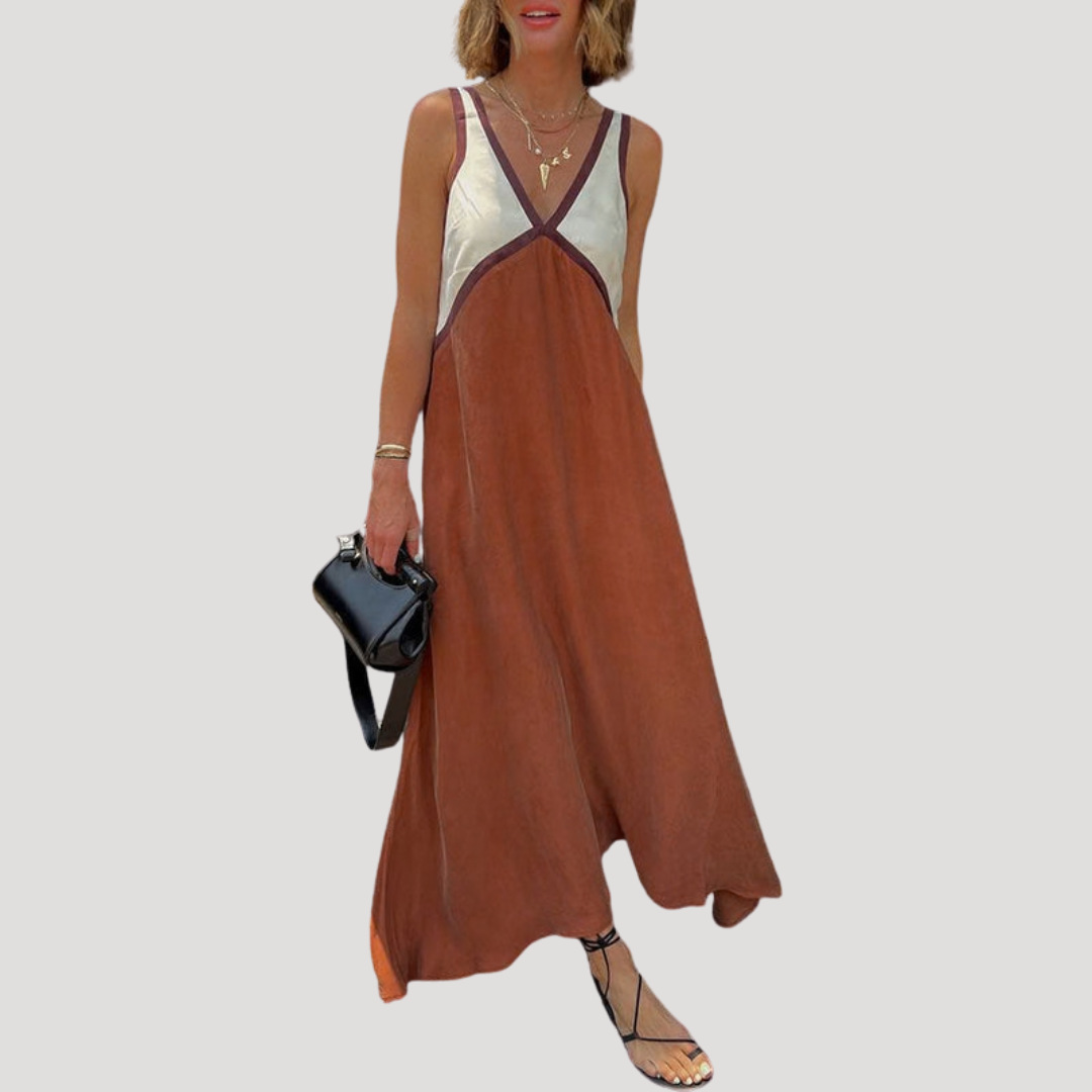 Flowy Sleeveless Summer Maxi Dress