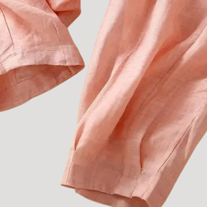 Women’s Linen Wide Leg Drawstring Trousers