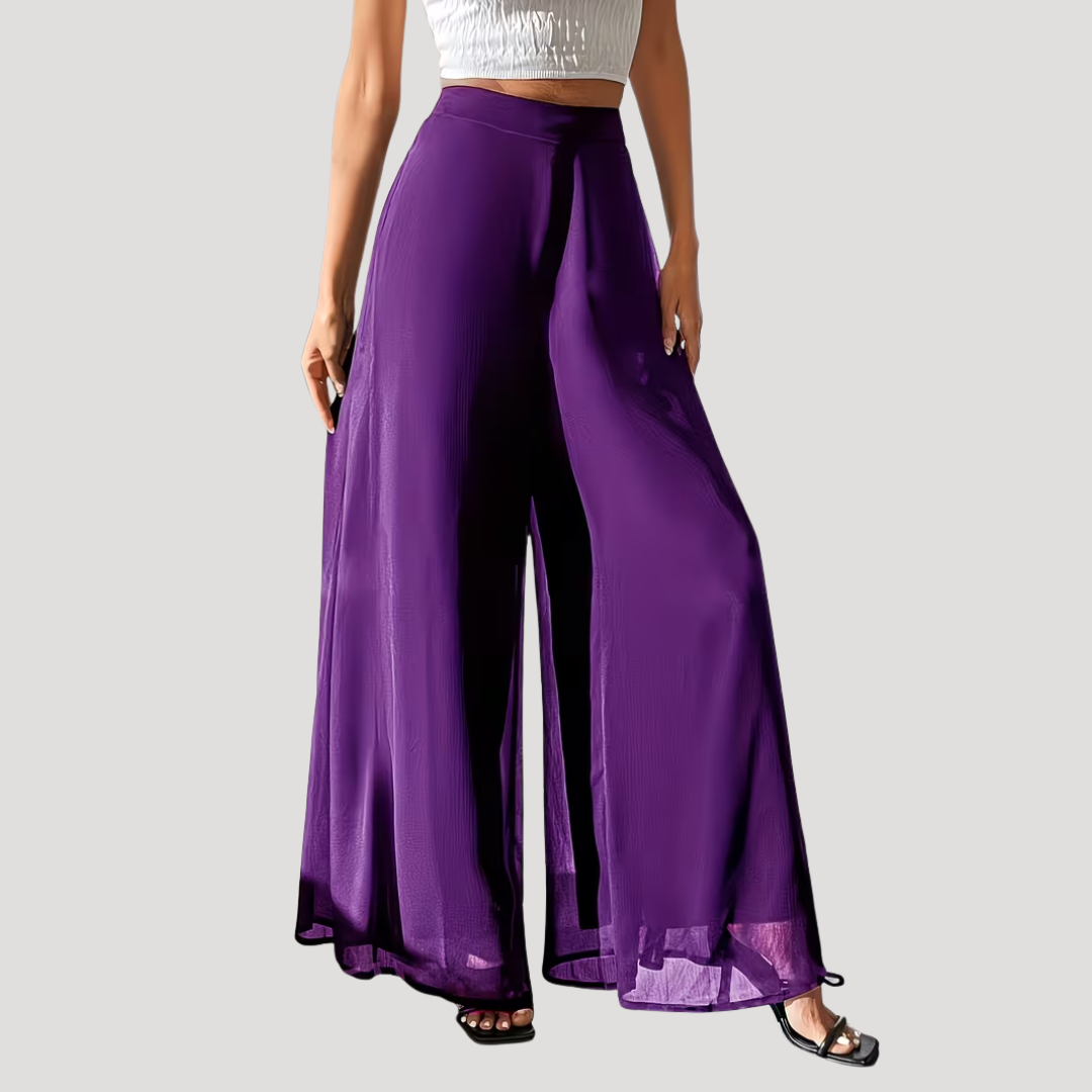 Women’s High Waist Wide Leg Summer Flowy Trousers