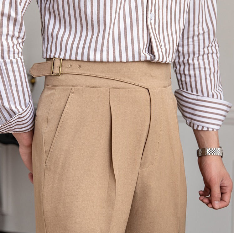 Gurkha Monza Straight Pleated Trousers