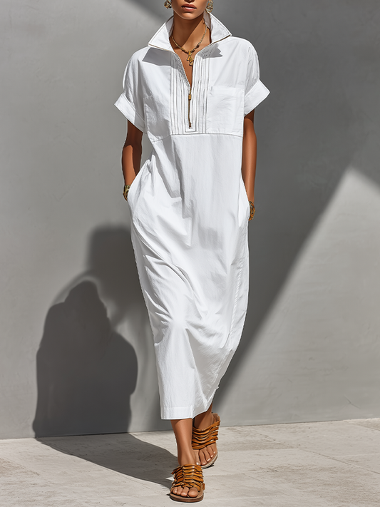 Sophia Timeless Zip Maxi Dress