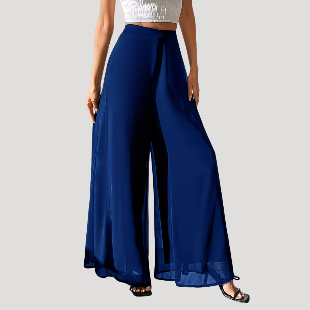 Women’s High Waist Wide Leg Summer Flowy Trousers