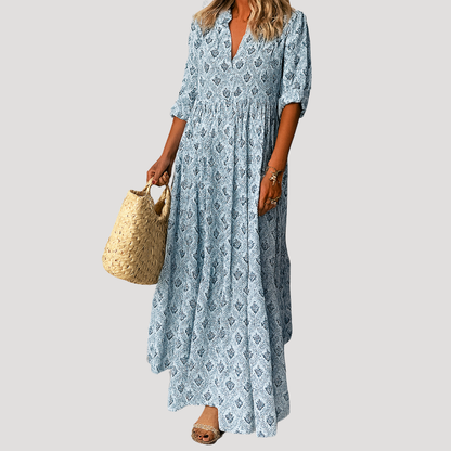 Printed Maxi Dress – Relaxed Boho Summer Dress
