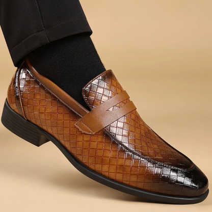 Corté Woven Leather Loafers