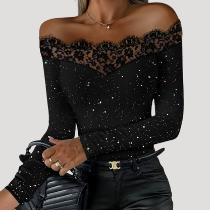 Women’s Lace Off Shoulder Party Top