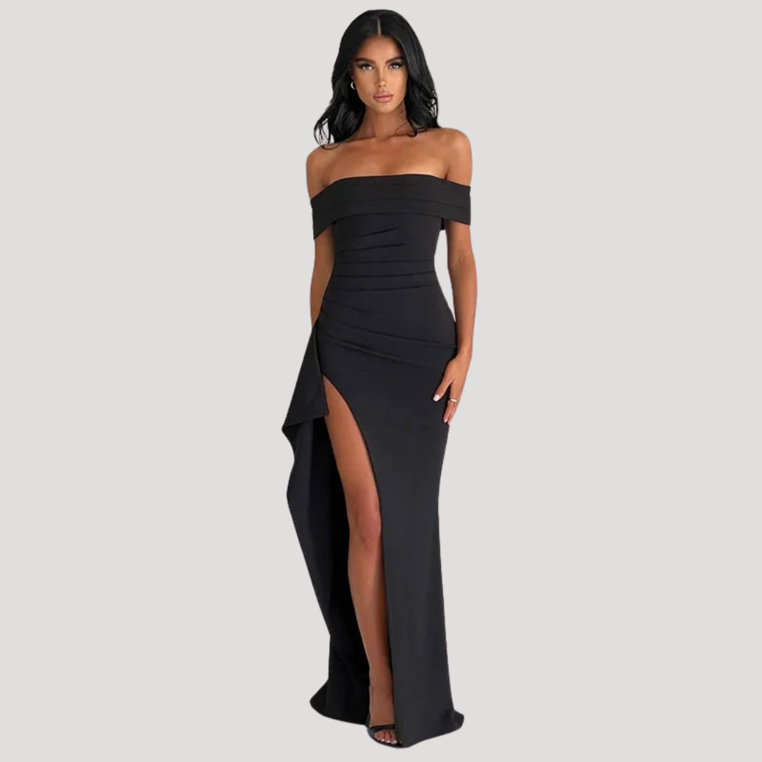 Elegant Off Shoulder Maxi Dress for Evening Events
