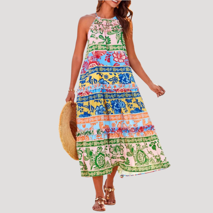 Relaxed Halter Neck Maxi Dress