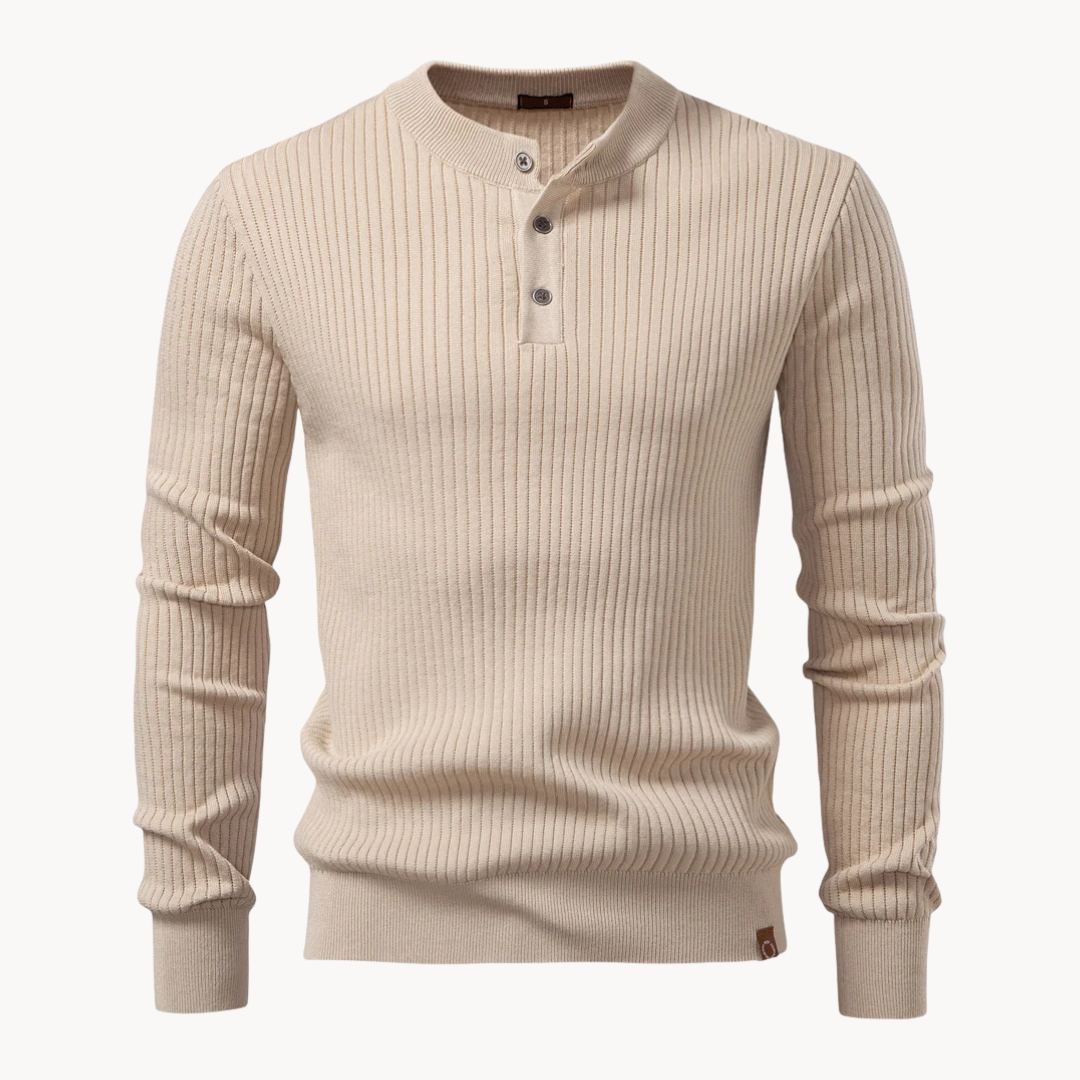 Zalecta | Ribbed Henley Shirt