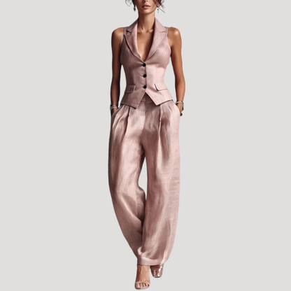 Women’s Elegant Waistcoat Co Ord Trouser Set