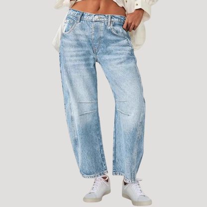 Women’s Casual Barrel Leg Jeans