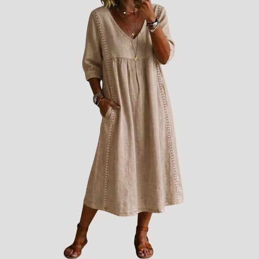 Women’s Flowy Casual Midi Denim Dress