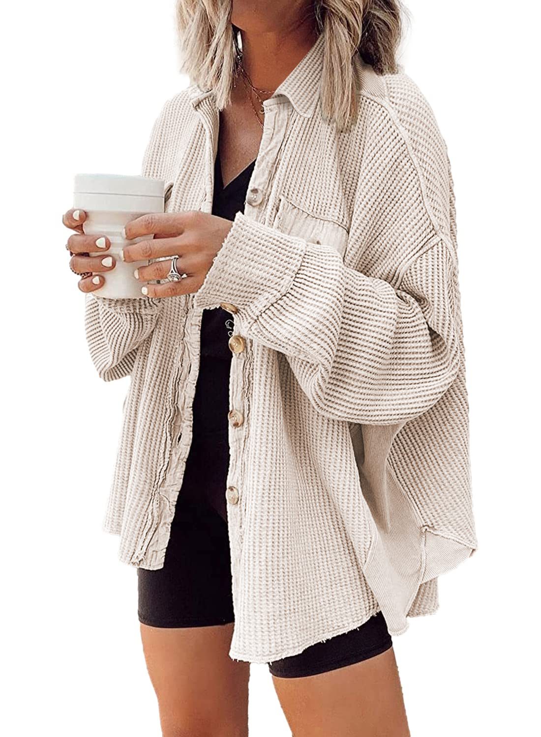 Charlina | Comfortable Waffle Jacket
