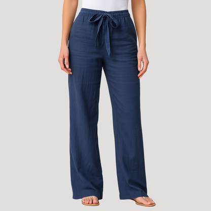 Women’s Breathable Linen Drawstring Trousers