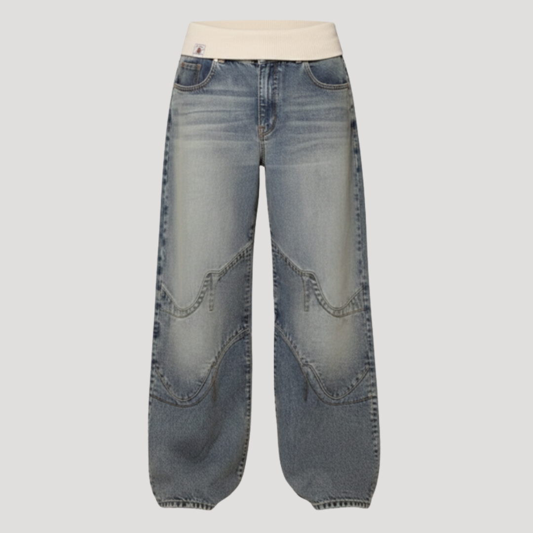 Women’s Baggy Wide Leg Denim Trousers