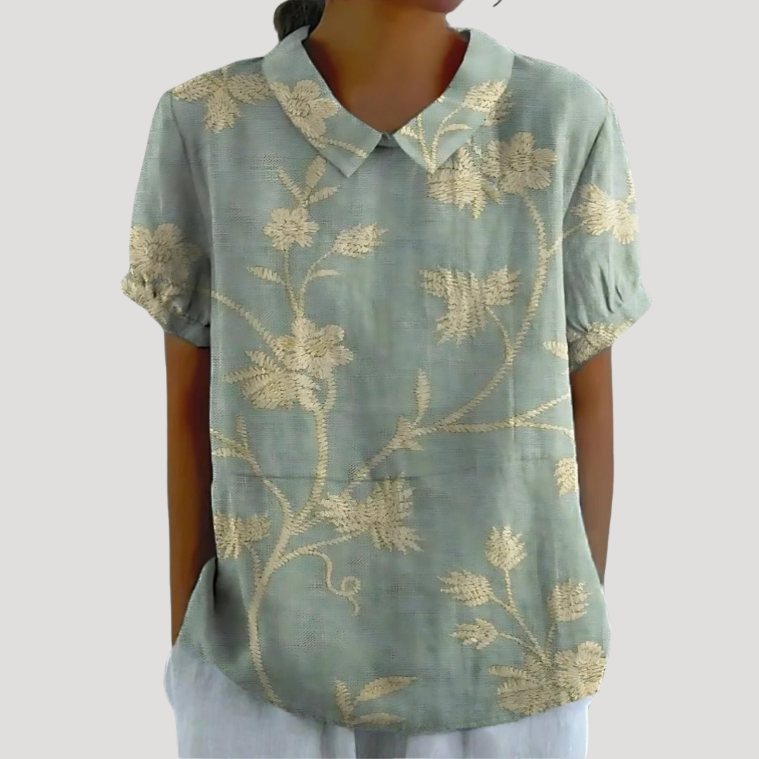 Women's  Elegant Floral Collar Blouse