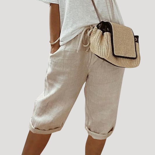 Women’s Casual Linen Bermuda Shorts