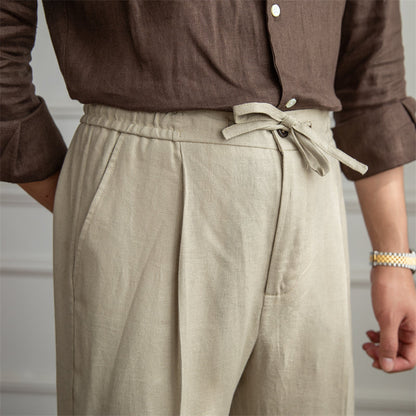 Ibiza Linen Trousers with Drawstring