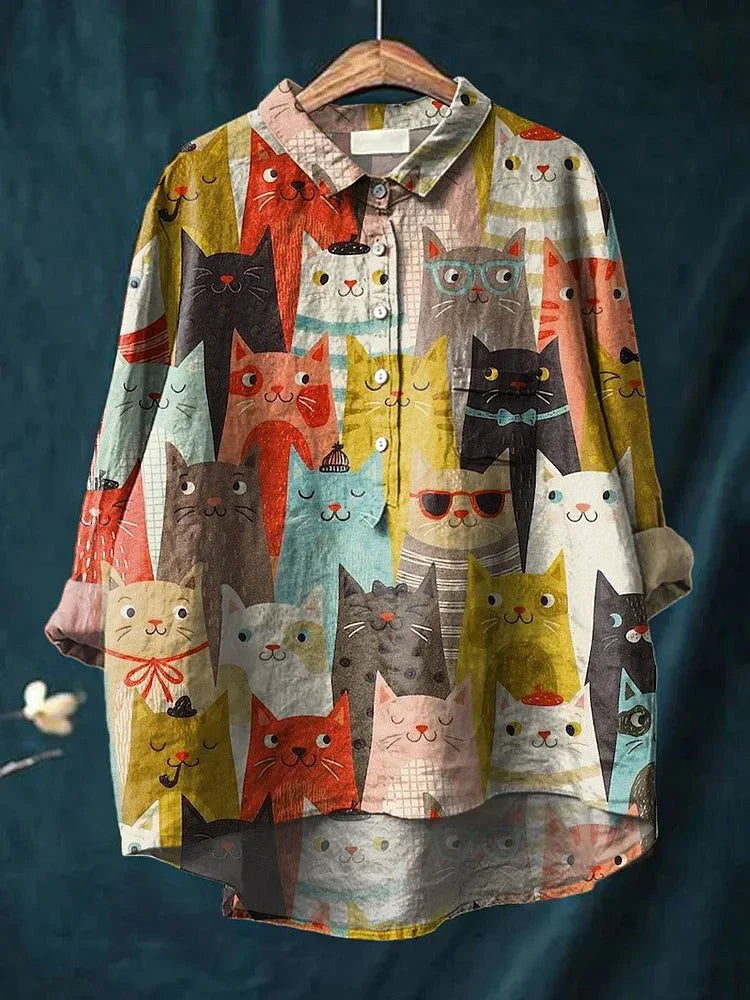 Clarano | Playful Print Blouse Brooks