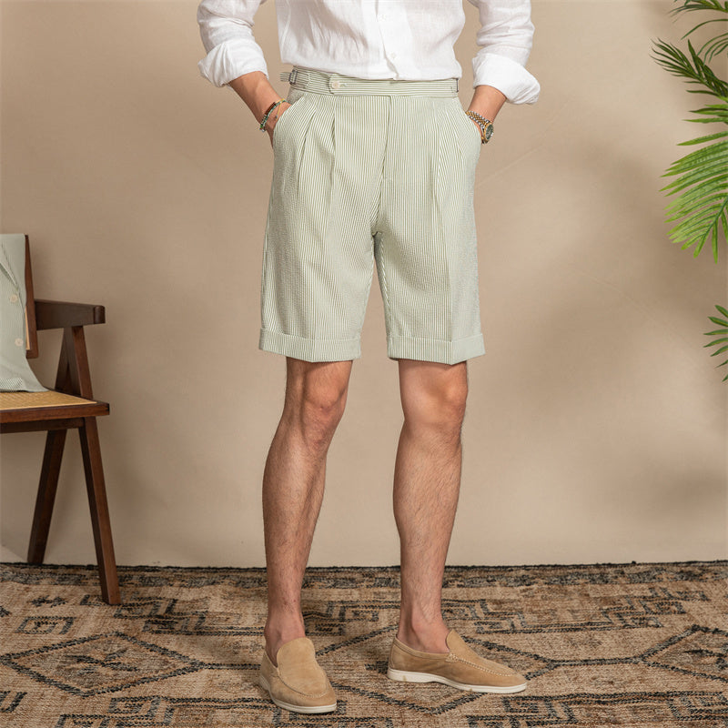 Corniglia Striped Seersucker Shorts