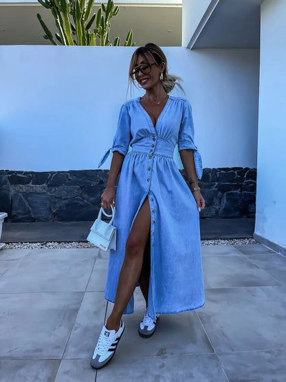 Ivanka™ | Radiant Denim Dress