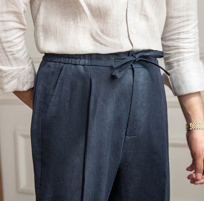 Ibiza Linen Trousers with Drawstring