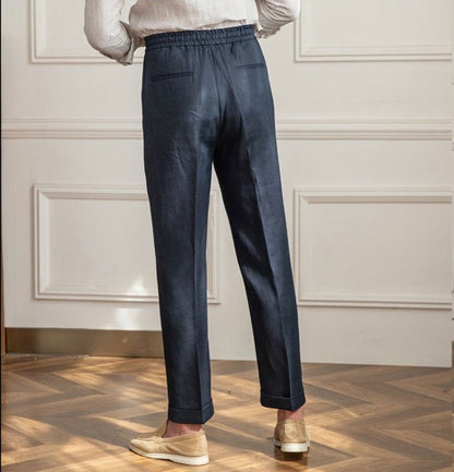 Ibiza Linen Trousers with Drawstring