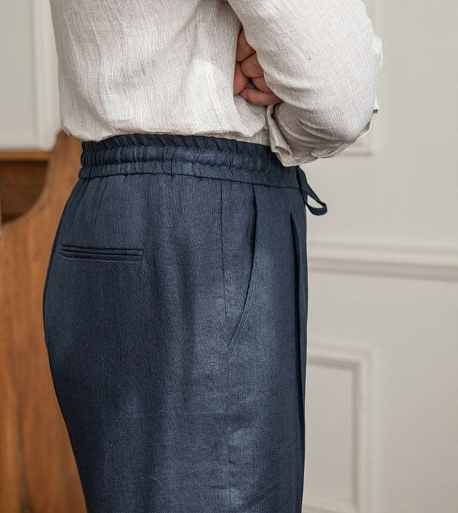 Ibiza Linen Trousers with Drawstring