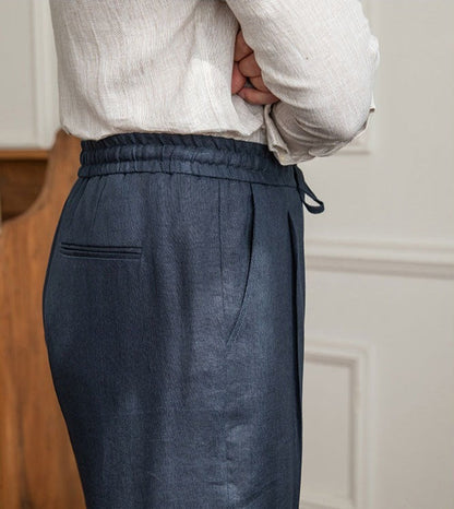 Ibiza Linen Trousers with Drawstring